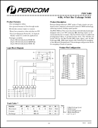 PI5C3400P datasheet: 4-bit,4-port bus exchange switch PI5C3400P