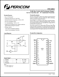 PI5C6801CL datasheet: 10-bit bus switch with precharged outputs for live insertion and -2V undershoot protection PI5C6801CL