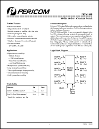 PI5X1018NA datasheet: 18-bit,10-port crossbar switch PI5X1018NA