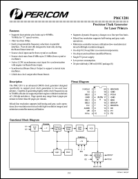 PI6C1201S datasheet: Precision clock generator for laser printers PI6C1201S