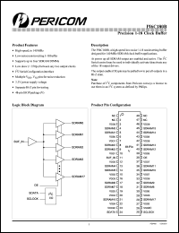PI6C180BV datasheet: Precision 1-18 clock buffer PI6C180BV