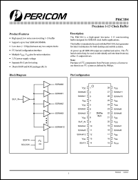 PI6C184S datasheet: Precision 1-13 clock buffer PI6C184S