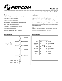 PI6C185-01L datasheet: Precision 1-5 clock buffer PI6C185-01L