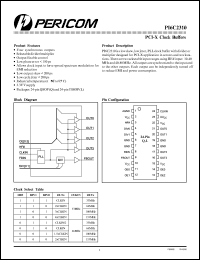 PI6C2310Q datasheet: PCI-X clock buffer PI6C2310Q