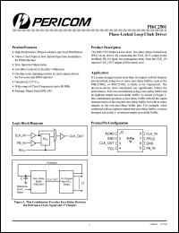 PI6C2501W datasheet: Phase-locked loop clock driver PI6C2501W