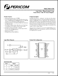 PI6C2510-133E datasheet: Low-noise phase-locked loop clock driver with 10 clock outputs PI6C2510-133E