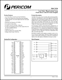 PI6C2520 datasheet: Low-noise phase-locked loop clock driver with 20 clock outputs PI6C2520