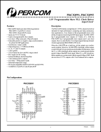 PI6C3Q991J datasheet: 3.3V programmable PLL clock driver PI6C3Q991J