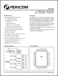 PI6C991-5J datasheet: 5V high-speed programmable skew clock buffer PI6C991-5J