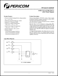 PI74ALVC162834FV datasheet: 18-bit universal bus driver with 3-state outputs PI74ALVC162834FV