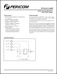 PI74ALVC16835A datasheet: 18-bit universal bus driver with 3-state outputs PI74ALVC16835A