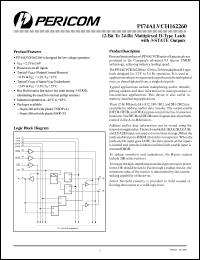 PI74ALVCH162260V datasheet: 12-bit to 24-bit multiplexed D-type latch with 3-state outputs PI74ALVCH162260V