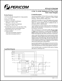 PI74ALVCH16260V datasheet: 12-bit to 24-bit multiplexer D-type latch with 3-state outputs PI74ALVCH16260V