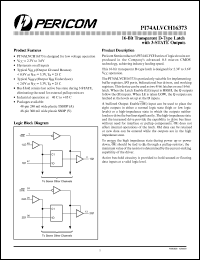 PI74ALVCH16373V datasheet: 16-bit transparent D-type latch with 3-state outputs PI74ALVCH16373V