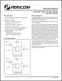 PI74ALVCH16374V datasheet: 16-bit edge triggered D-type flip-flop with 3-state outputs PI74ALVCH16374V