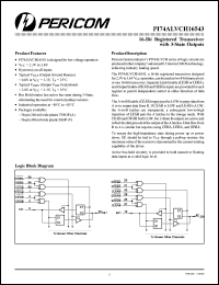 PI74ALVCH16543A datasheet: 16-bit registered bus transceiver with 3-state outputs PI74ALVCH16543A