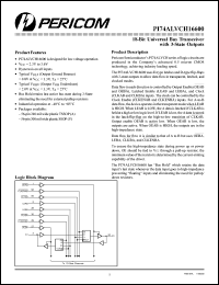 PI74ALVCH16600A datasheet: 18-bit universal bus transceiver with 3-state outputs PI74ALVCH16600A