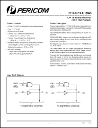 PI74ALVCH16825A datasheet: 3.3V 18-bit buffer/driver with 3-state outputs PI74ALVCH16825A