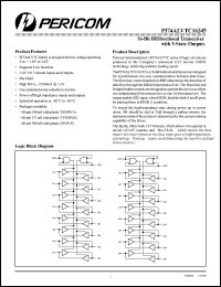 PI74ALVTC16245V datasheet: 16-bit bidirectional transceiver with 3-state outputs PI74ALVTC16245V