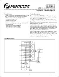 PI74FCT151TQ datasheet: Fast CMOS 8-input multiplexer PI74FCT151TQ