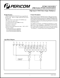 PI74FCT2153TS datasheet: High-speed CMOS dual 4-input multiplexer PI74FCT2153TS