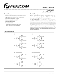 PI74FCT162344TV datasheet: Fast CMOS address/clock driver PI74FCT162344TV