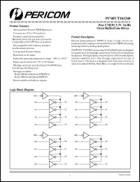 PI74FCT163240A datasheet: Fast CMOS 3.3V 16-bit octal buffer/line driver PI74FCT163240A