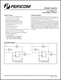 PI74FCT163374A datasheet: Fast CMOS 3.3V 16-bit register (3-state) PI74FCT163374A