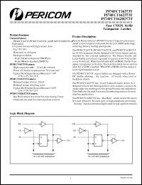 PI74FCT16373TA datasheet: Fast CMOS 16-bit transparent latch PI74FCT16373TA