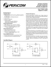 PI74FCT162374TV datasheet: Fast CMOS 16-bit register (3-state) PI74FCT162374TV