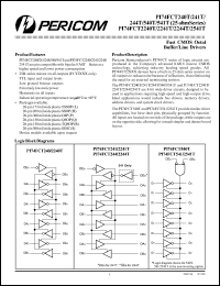 PI74FCT240TL datasheet: Fast CMOS octal buffer/line driver PI74FCT240TL