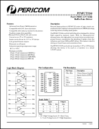 PI74FCT3244S datasheet: Fast CMOS 3.3V 8-bit Buffer/line driver PI74FCT3244S