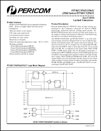 PI74FCT543TP datasheet: Fast CMOS latched transceiver PI74FCT543TP