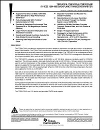 TSB14C01APM datasheet:  IEEE 1394-1995, 5V, 1-PORT, 50/100MBPS BACKPLANE PHYSICAL LAYER CONTROLLER TSB14C01APM