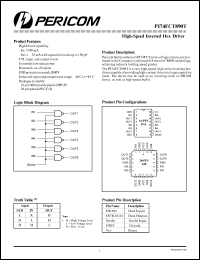 PI74FCT890TJ datasheet: High-speed inverted hex driver PI74FCT890TJ