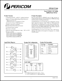 PI74LPT244L datasheet: Fast CMOS 3.3V 8-bit buffer/line driver PI74LPT244L