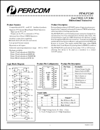 PI74LPT245S datasheet: Fast CMOS 3.3V 8-bit bidirectional transceiver PI74LPT245S