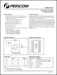 PI74LPT373R datasheet: Fast CMOS 3.3V 8-bit transparent latch PI74LPT373R