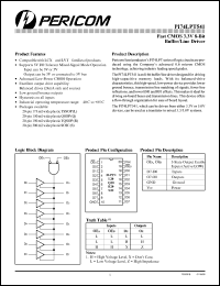 PI74LPT541S datasheet: Fast CMOS 3.3V 8-bit buffer/line driver PI74LPT541S