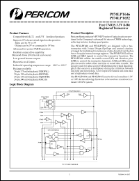 PI74LPT646Q datasheet: Fast CMOS 3.3V 8-bit registered transceiver PI74LPT646Q