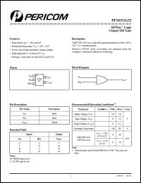 PI74ST1G32C datasheet: SOTiny logic 2-input OR gate PI74ST1G32C