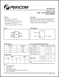 PI74ST1G79C datasheet: SOTiny logic single positive-edge-triggered D-type flip-flop PI74ST1G79C