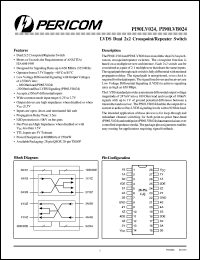 PI90LVB024L datasheet: LVDS dual 2x2 crosspoint/repeater switch PI90LVB024L