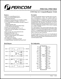 PI90LV044Q datasheet: LVDS dual 2 x 2 crosspoint/repeater switch PI90LV044Q