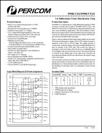 PI90LV211Q datasheet: 1:6 differential clock distribution chip PI90LV211Q
