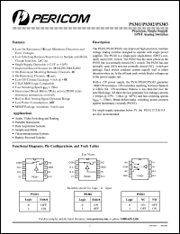 PS301CSA datasheet: Precision, single-supply SPST analog switch PS301CSA