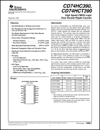 CD74HC390M datasheet:  HIGH SPEED CMOS LOGIC DUAL DECADE RIPPLE COUNTERS CD74HC390M