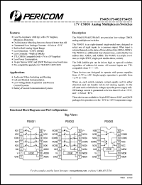 PS4051CSE datasheet: 17V CMOS analog  multiplexer/switch PS4051CSE