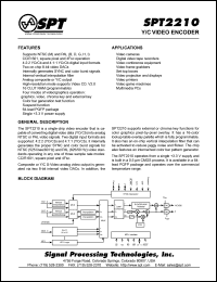 SPT2210SCT datasheet: Y/C video encoder SPT2210SCT