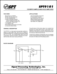 SPT9101SCU datasheet: 125 MSPS sample-and-hold amplifier SPT9101SCU